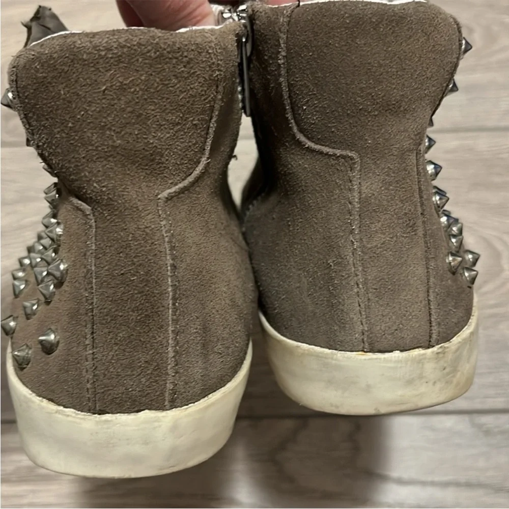 Steve Madden Suede Studded High Top Sneakers Size 7.5 - Picture 5 of 6